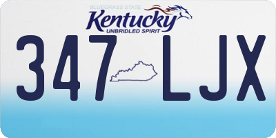 KY license plate 347LJX