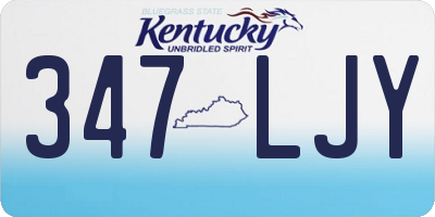 KY license plate 347LJY