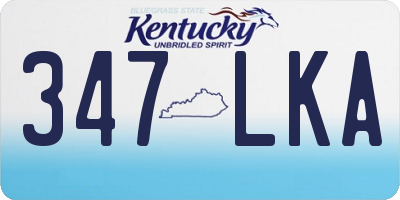 KY license plate 347LKA
