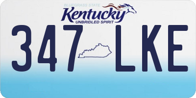 KY license plate 347LKE