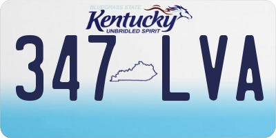 KY license plate 347LVA