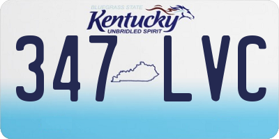 KY license plate 347LVC