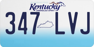 KY license plate 347LVJ