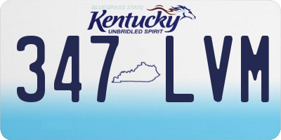 KY license plate 347LVM