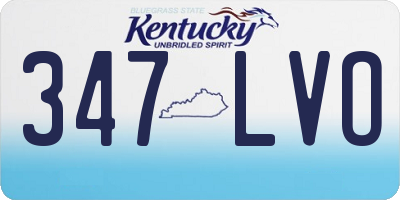 KY license plate 347LVO