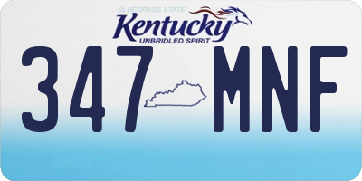 KY license plate 347MNF