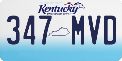 KY license plate 347MVD