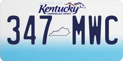 KY license plate 347MWC