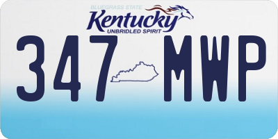 KY license plate 347MWP