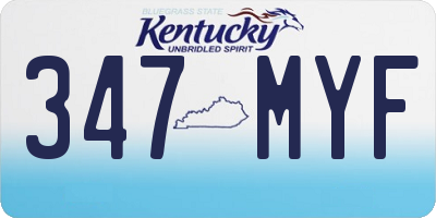 KY license plate 347MYF