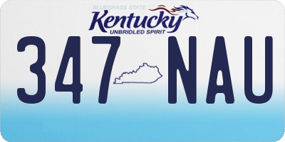 KY license plate 347NAU