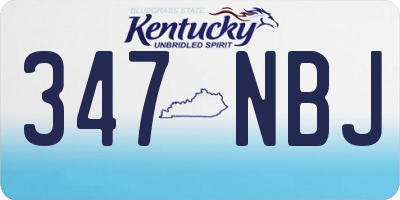 KY license plate 347NBJ