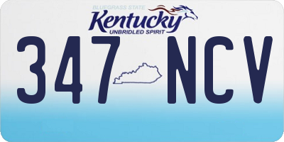 KY license plate 347NCV