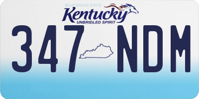 KY license plate 347NDM