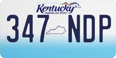 KY license plate 347NDP