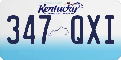 KY license plate 347QXI