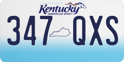 KY license plate 347QXS
