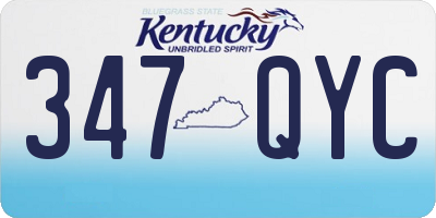 KY license plate 347QYC