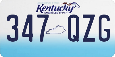 KY license plate 347QZG