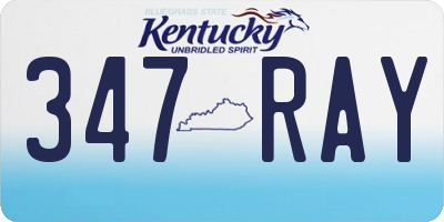 KY license plate 347RAY