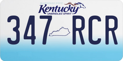 KY license plate 347RCR