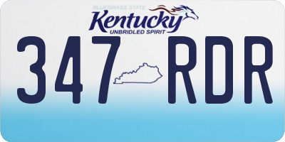 KY license plate 347RDR