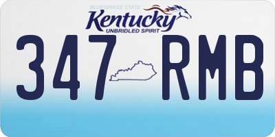 KY license plate 347RMB