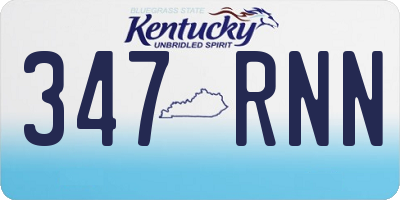 KY license plate 347RNN