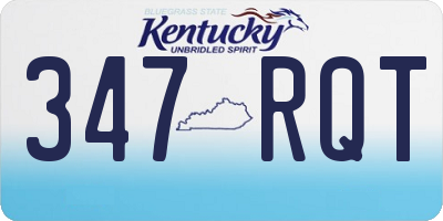 KY license plate 347RQT