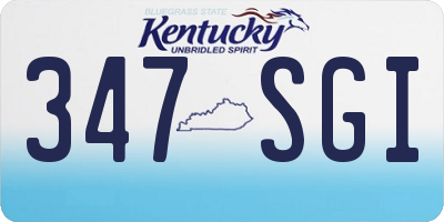 KY license plate 347SGI