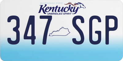 KY license plate 347SGP