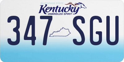 KY license plate 347SGU