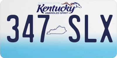 KY license plate 347SLX