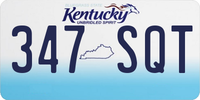KY license plate 347SQT