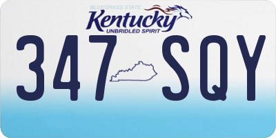 KY license plate 347SQY