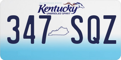 KY license plate 347SQZ