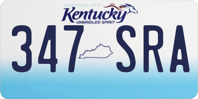 KY license plate 347SRA