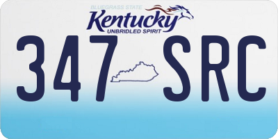 KY license plate 347SRC