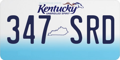 KY license plate 347SRD