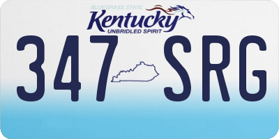 KY license plate 347SRG