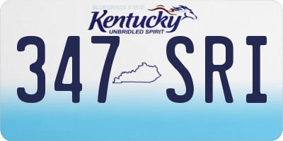 KY license plate 347SRI