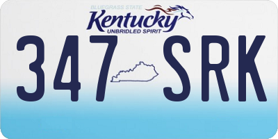KY license plate 347SRK