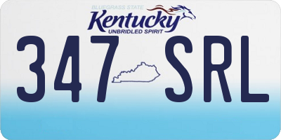 KY license plate 347SRL