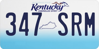 KY license plate 347SRM