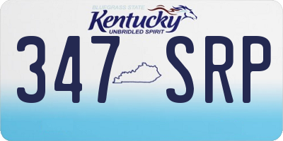 KY license plate 347SRP