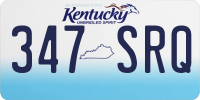 KY license plate 347SRQ