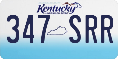 KY license plate 347SRR