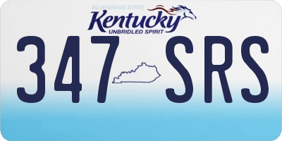 KY license plate 347SRS