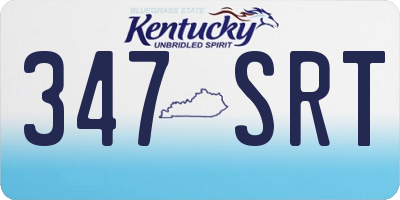 KY license plate 347SRT