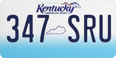 KY license plate 347SRU